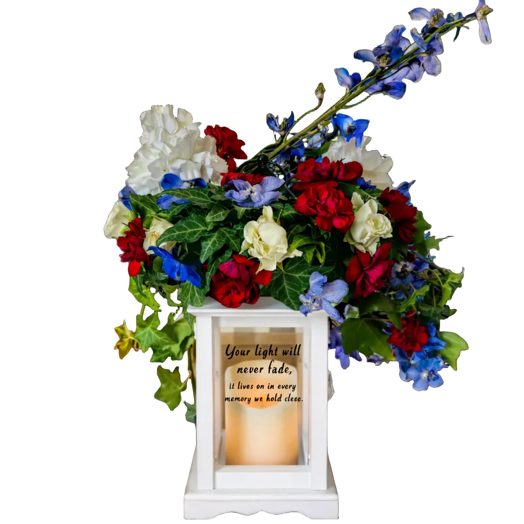 Memorial Lantern | Everlasting Light – Patriotic Garden